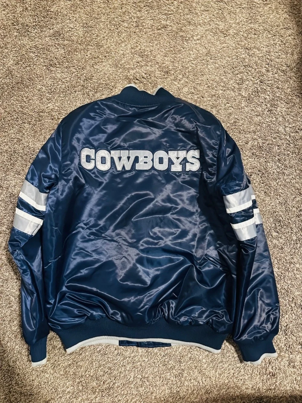 Dallas Cowboys Starter Satin Snap-Button Jacket